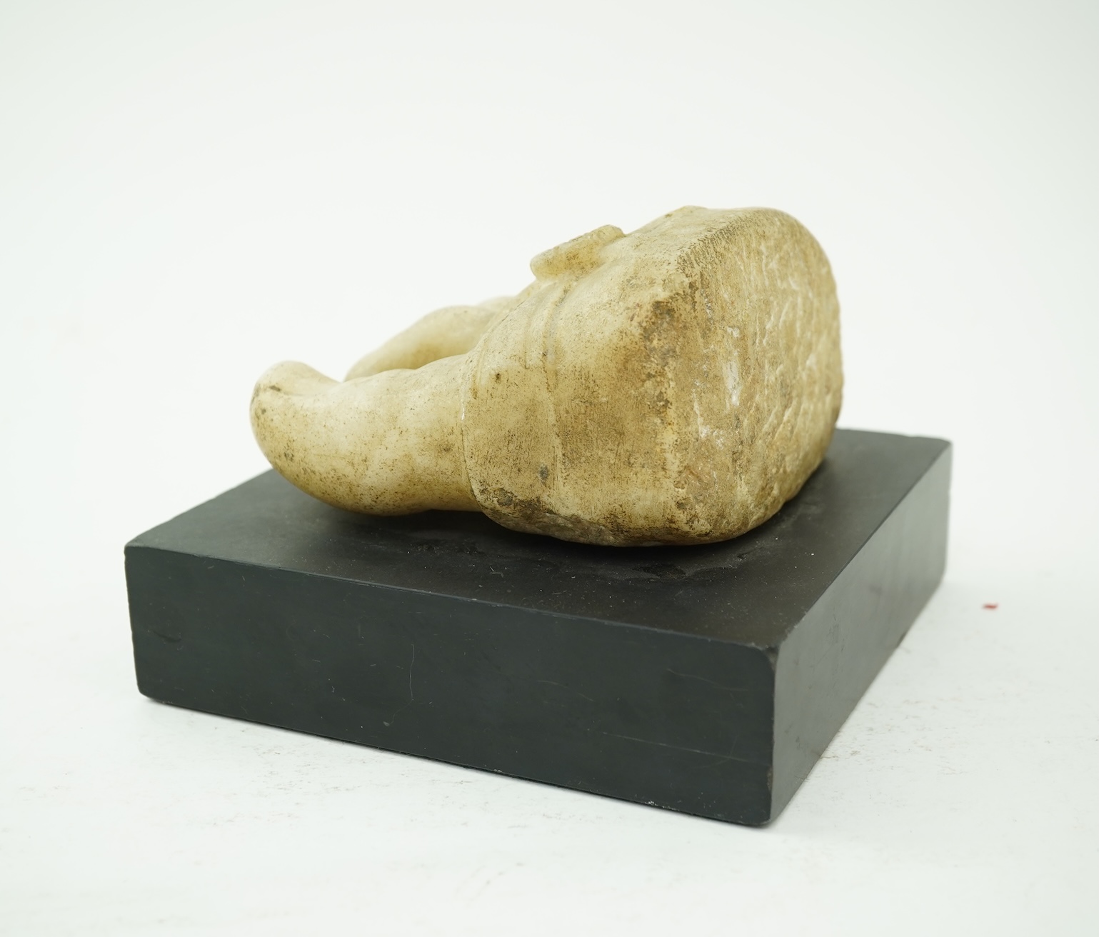 A Roman marble foot fragment, probably 2nd century AD